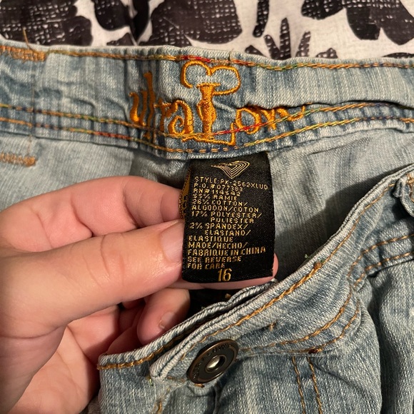 ULTRA LOVE “Paint” Decorative Flare/Wide Leg Jeans - Picture 7 of 7